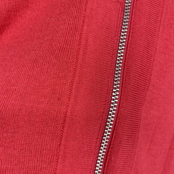 Cabi Shirt Size Small Womens Red Beachcomber Hoodie 5137 Full Zip Knit Pocket - Picture 4 of 8